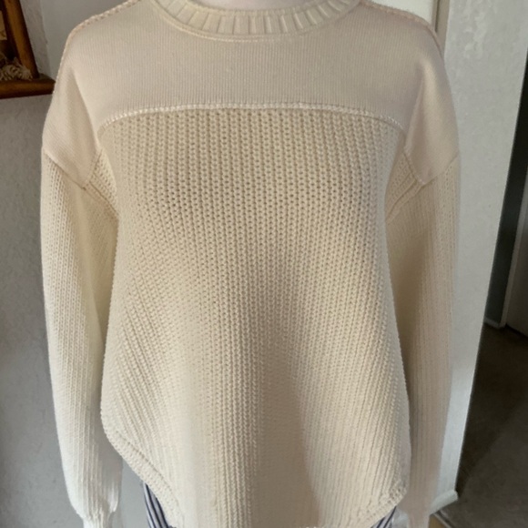 3.1 Phillip Lim Ivory Knit Top with blouse half back - Picture 2 of 8